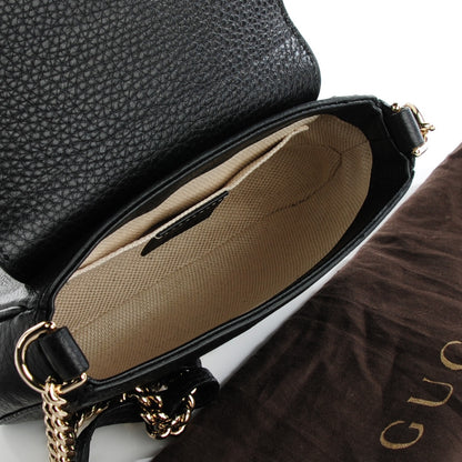 Gucci Pebbled Calfskin Small Soho Flap Crossbody Black 5 of 7
