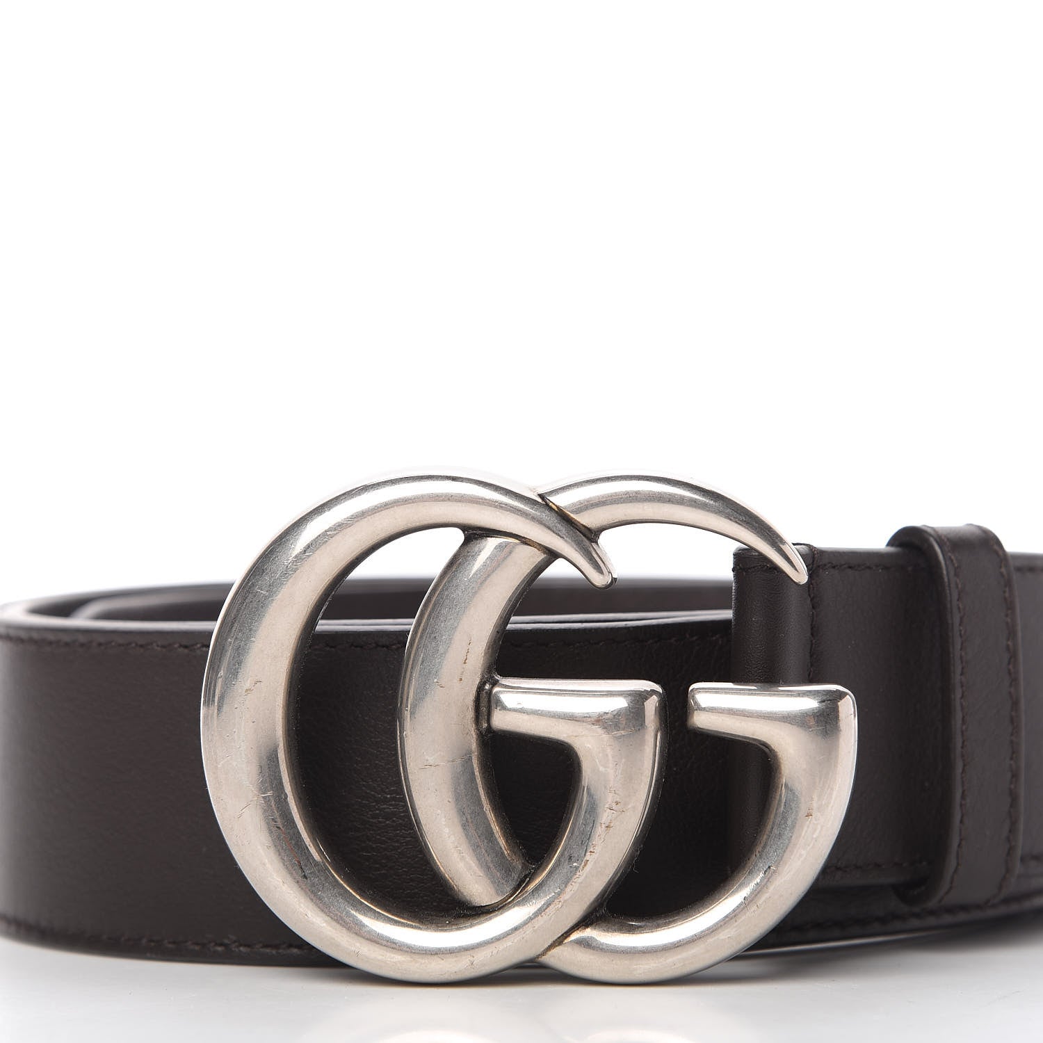 Gucci Moon Calfskin Nickel Double G 40mm Belt 100 40 Dark Cocoa 8 of 8