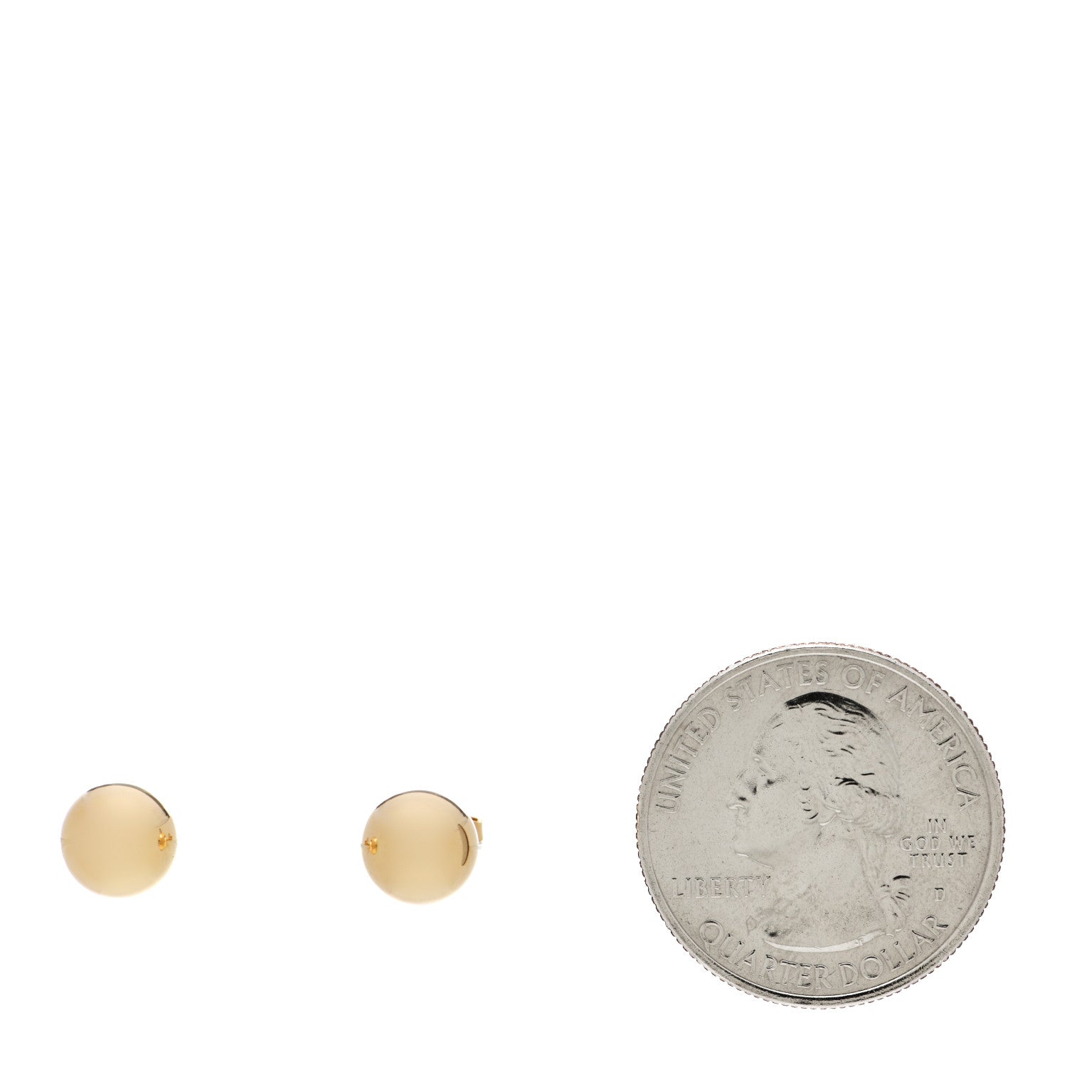Tiffany 18K Yellow Gold 8mm HardWear Ball Earrings 2 of 4