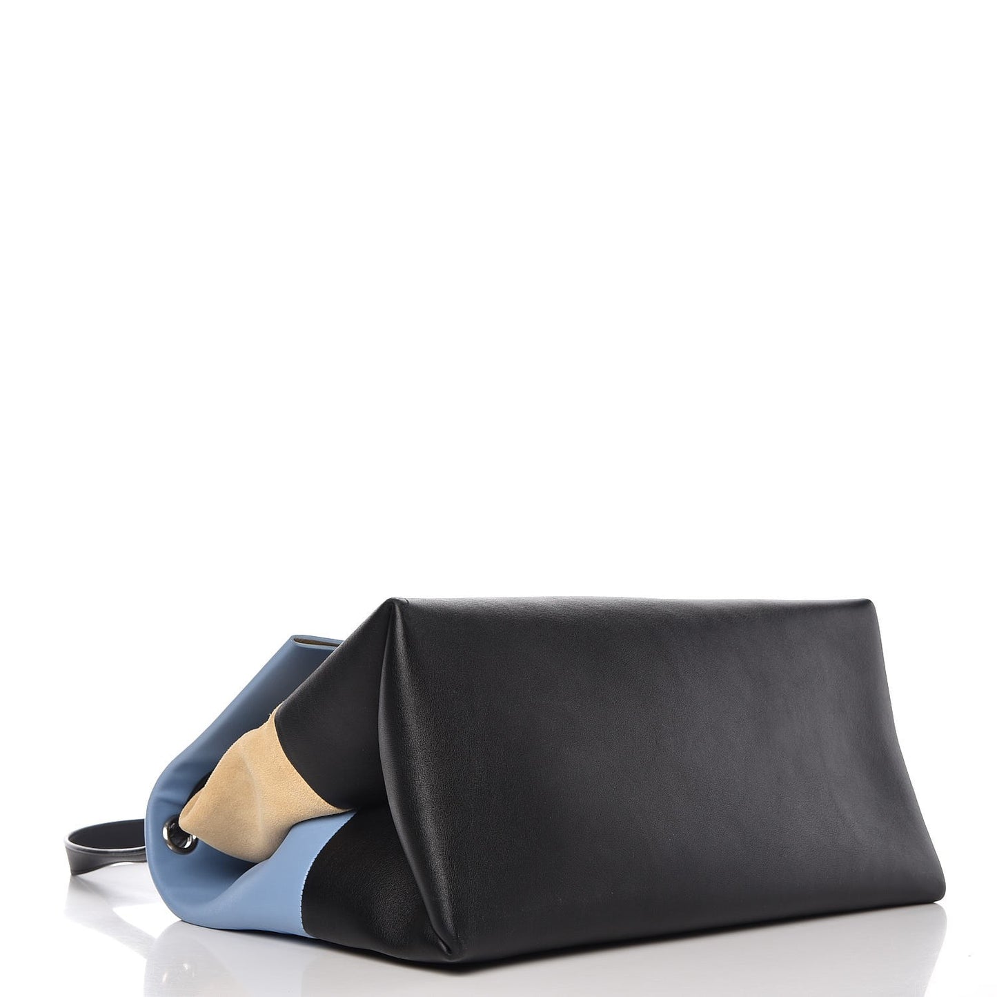 Calfskin Suede All Soft Shoulder Bag Blue Lavender