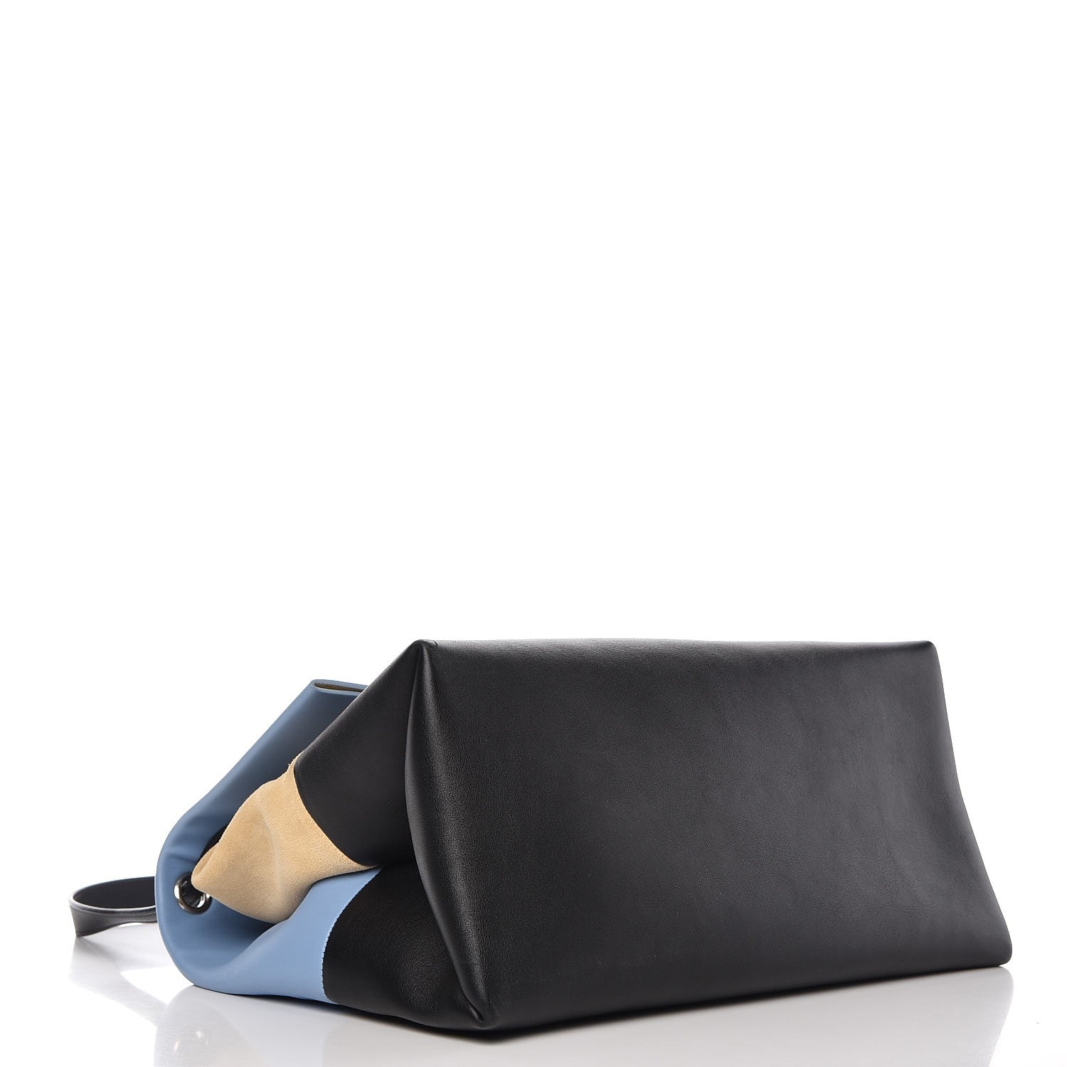 Celine Calfskin Suede All Soft Shoulder Bag Blue Lavender 5 of 10