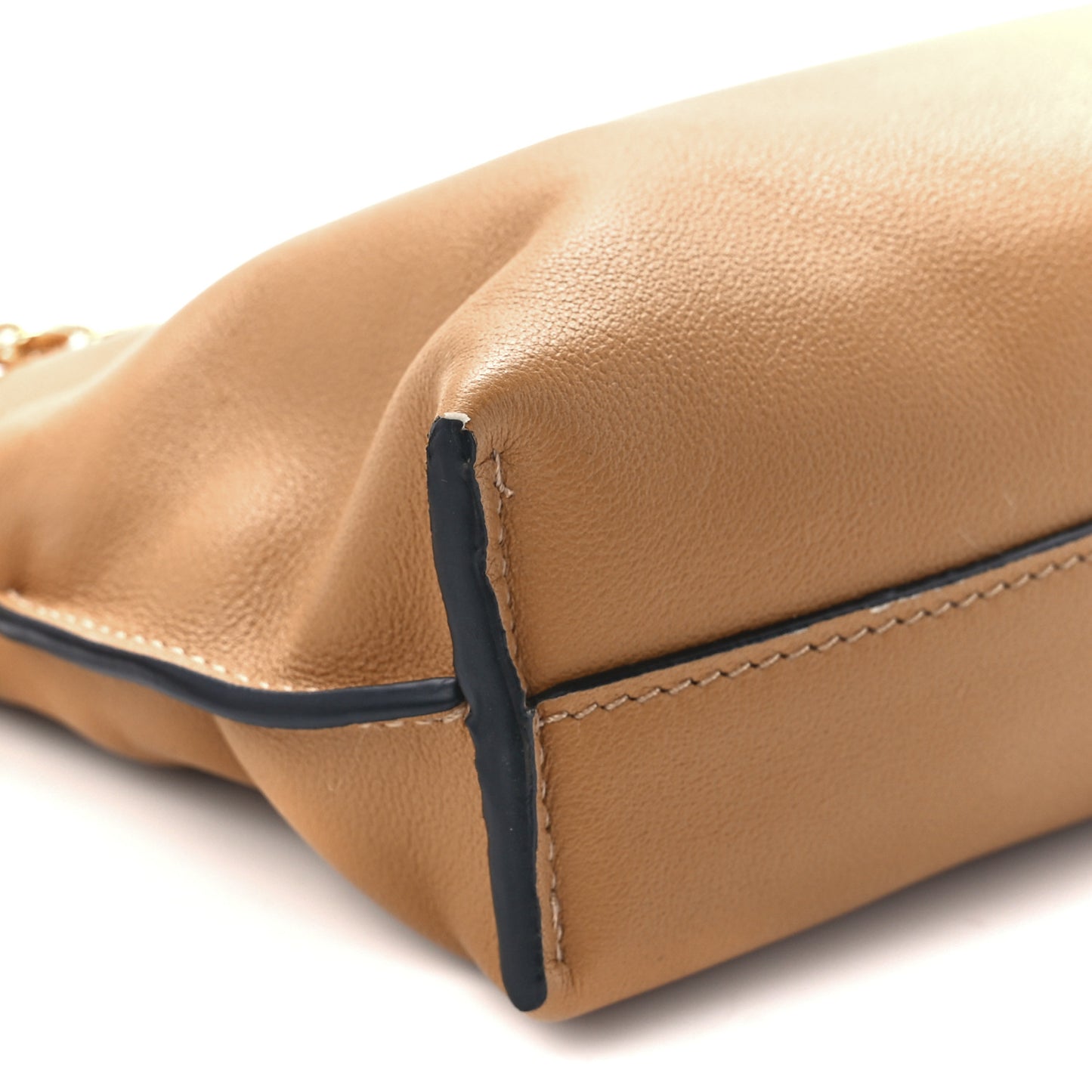 Calfskin Nano Flamenco Knot Clutch Warm Desert