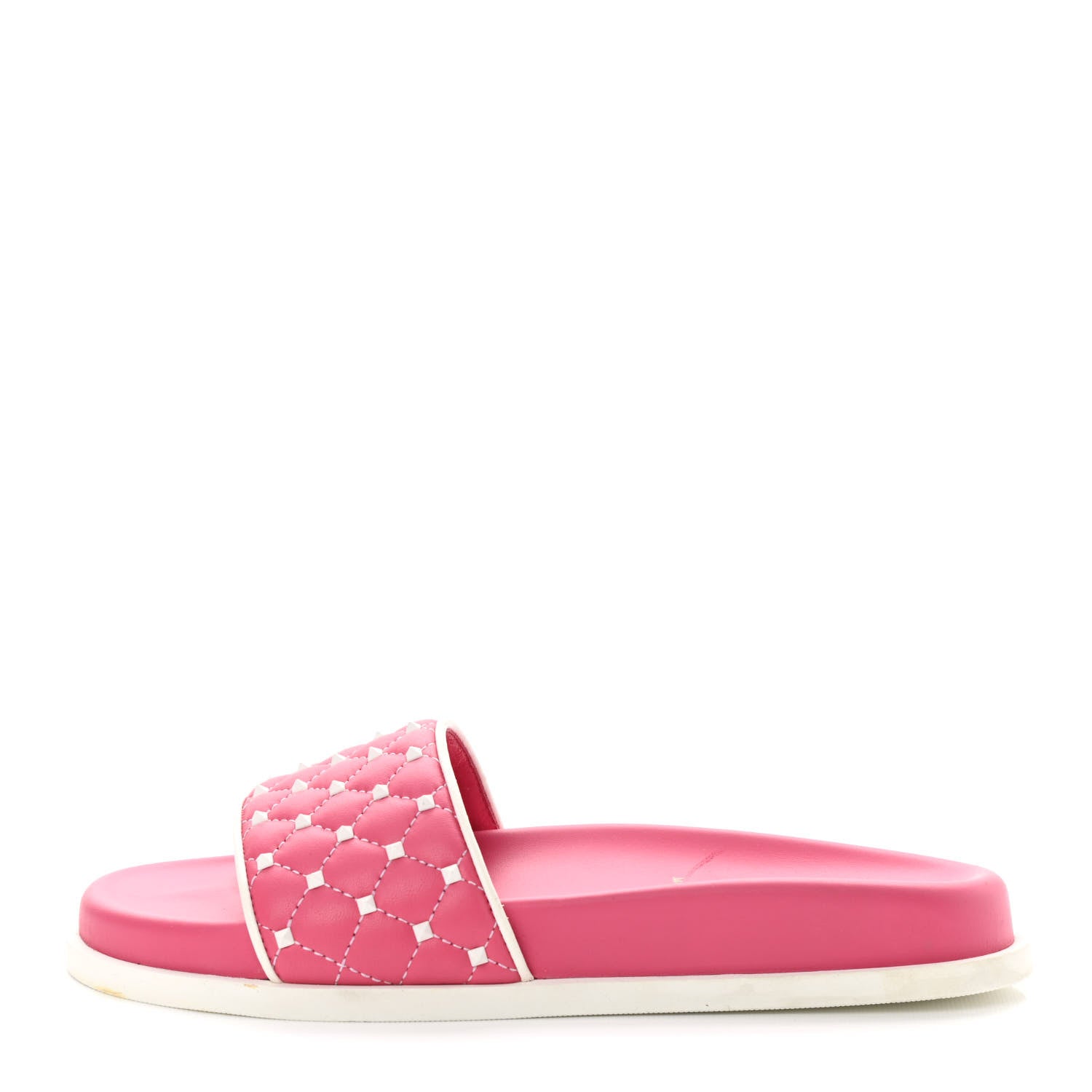 Valentino Garavani Nappa Free Rockstud Spike Slide Sandals 35 Shadow Pink 1 of 12