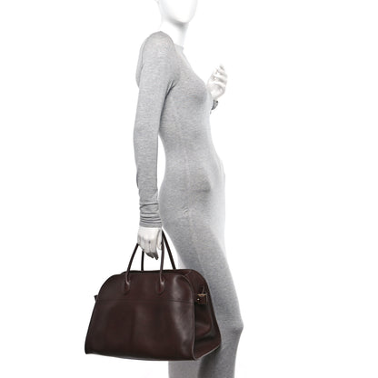 The Row Polished Saddle Calfskin Soft Margaux 15 New Burgundy 2 of 12