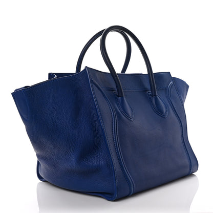 Celine Supple Calfskin Medium Phantom Luggage Indigo 3 of 12