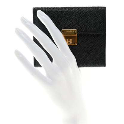 Hermes Epsom Clic Mini Card Holder Black 2 of 8
