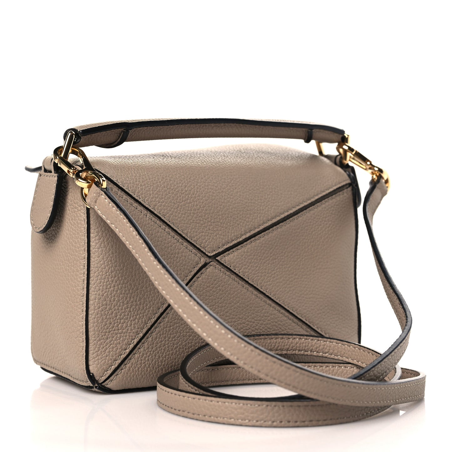 Calfskin Mini Puzzle Bag Sand