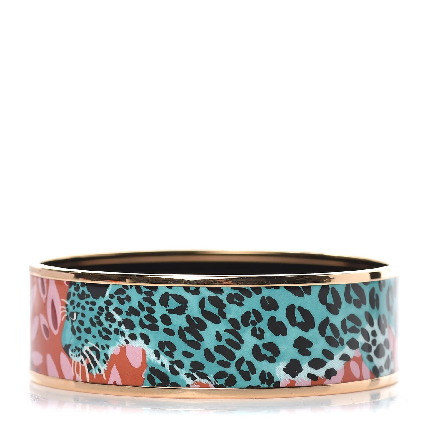 Enamel Printed Wide Jungle of Eden Wide Bracelet 65 Rose Couture