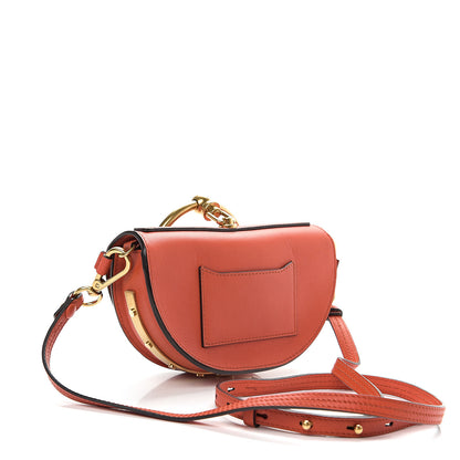 Chloe Calfskin Small Nile Bracelet Minaudiere Bag Sepia Red 2 of 9
