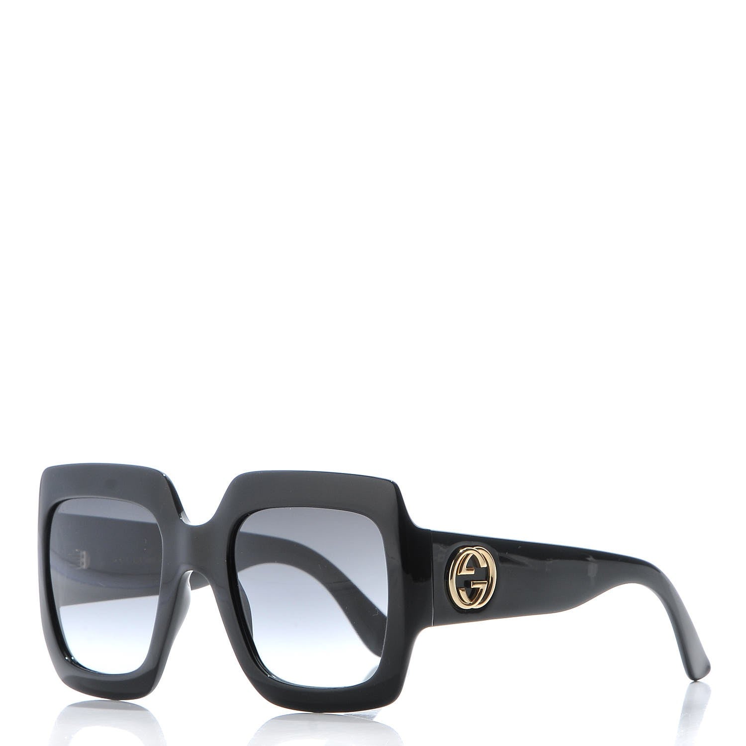 Gucci Acetate Square Frame Sunglasses GG0053S Black 1 of 7