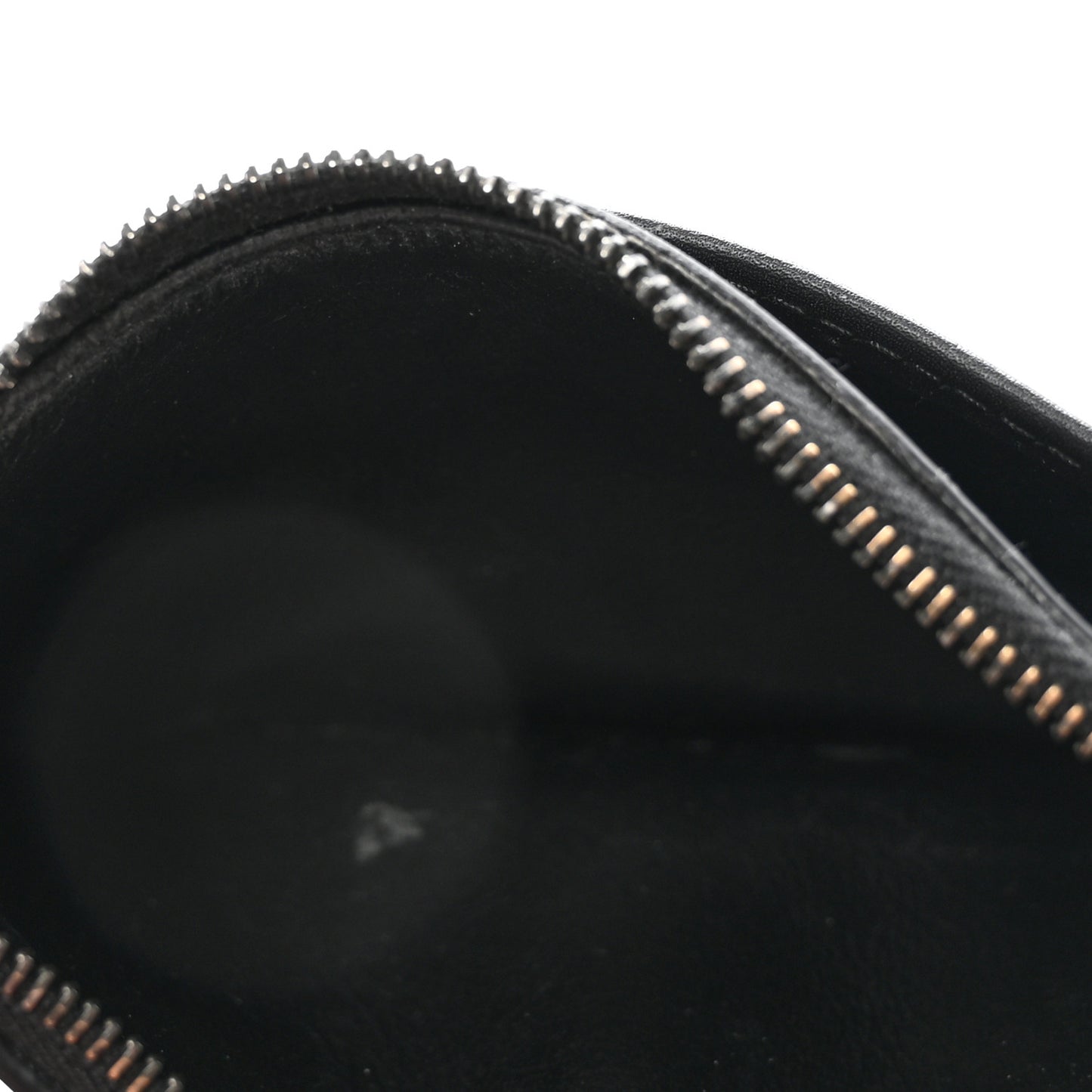 Calfskin Intrecciato Zip Card Holder Black