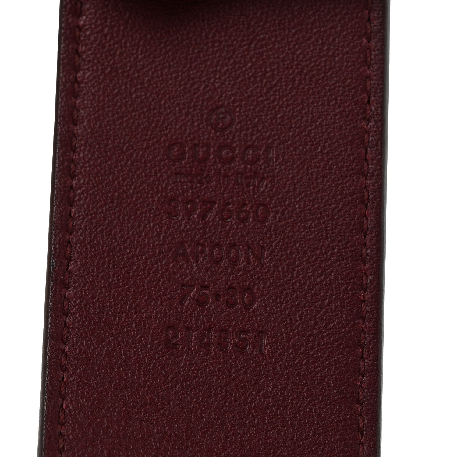 Gucci Moon Calfskin Nickel Double G 40mm Belt 75 30 Strong Red 5 of 7
