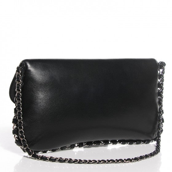 Lambskin Chain Flap Black
