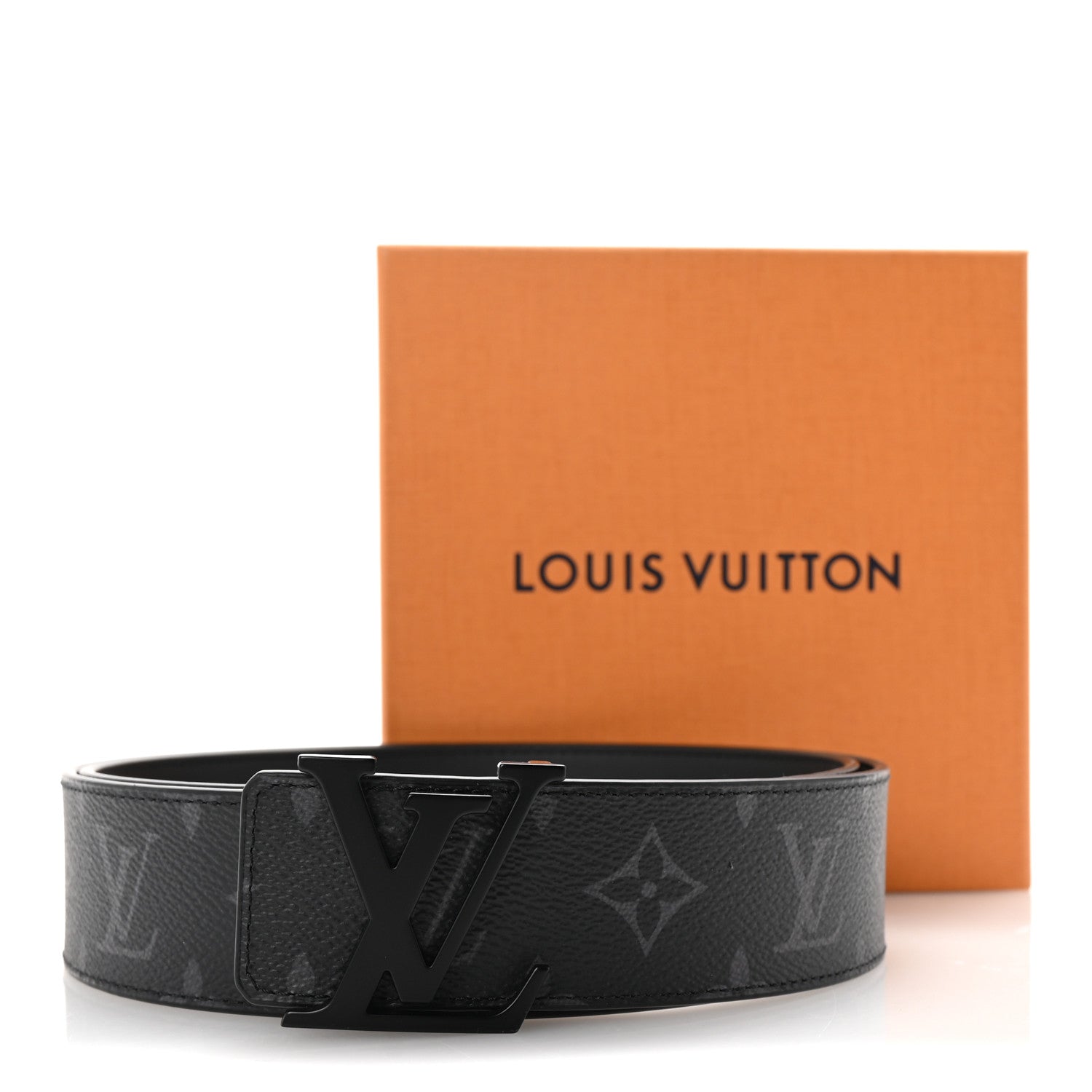 Louis Vuitton Monogram Eclipse Taigarama 40mm LV Initiales Reversible Belt 95 38 Black 6 of 6