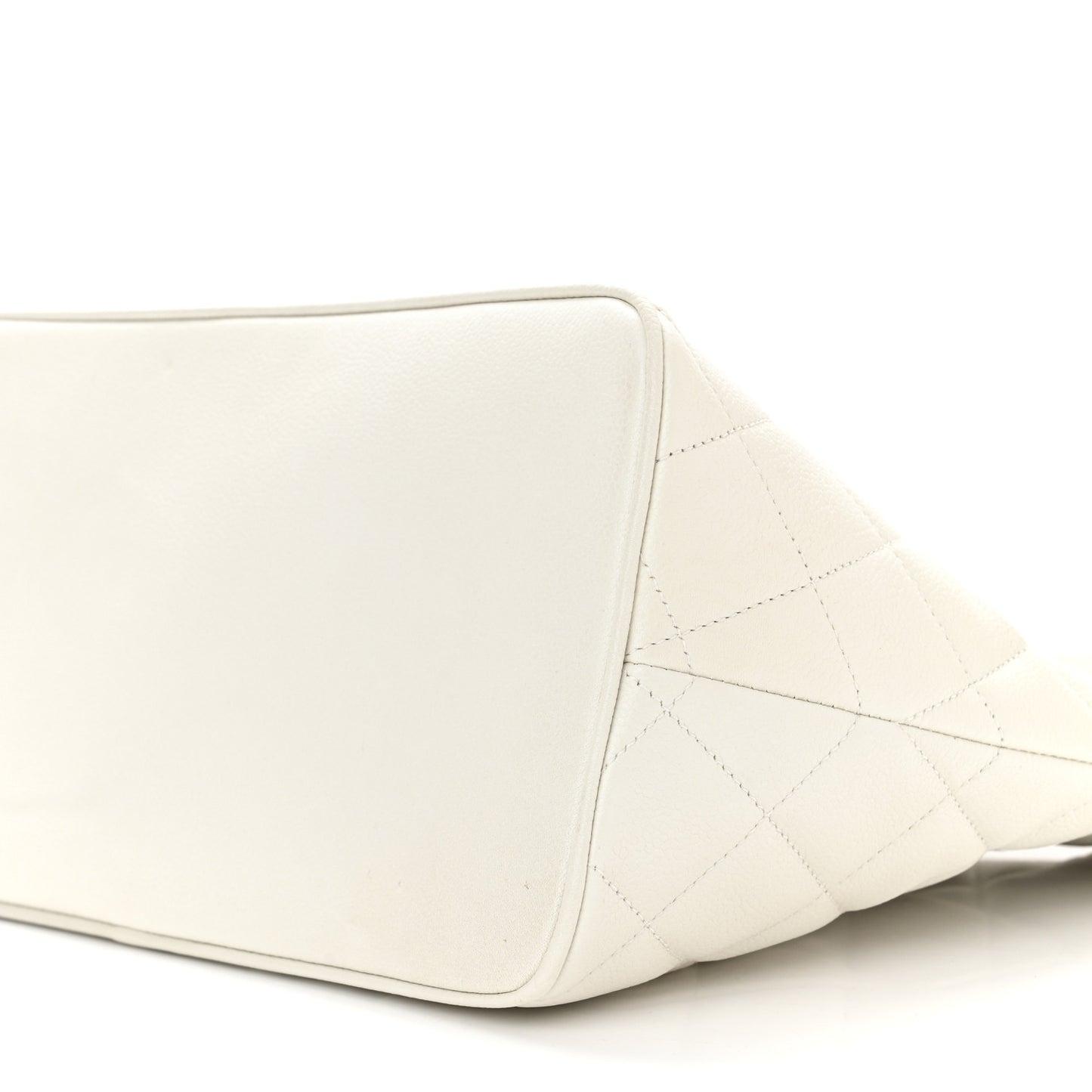 Caviar Quilted Medallion Tote White