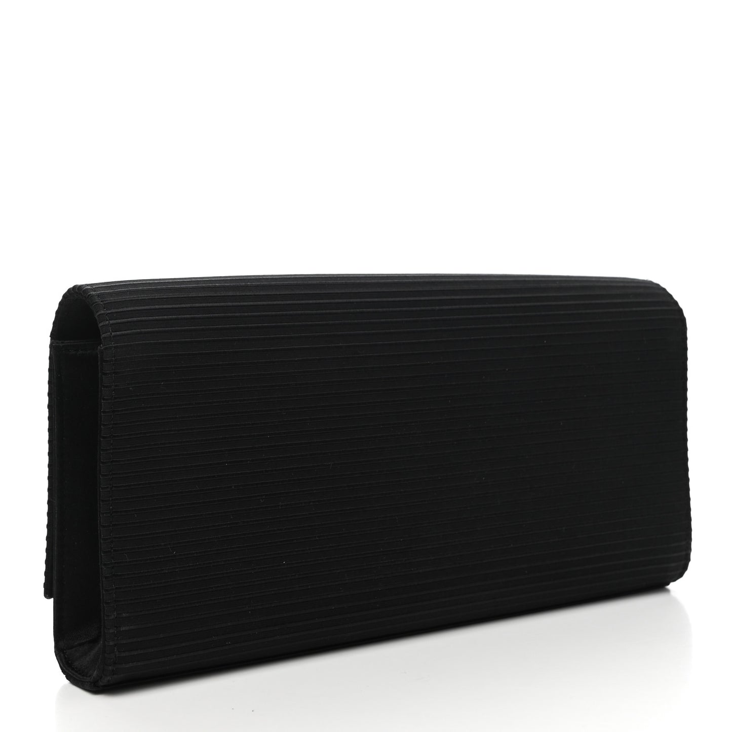 Satin Monogram Cassandre Clutch Black