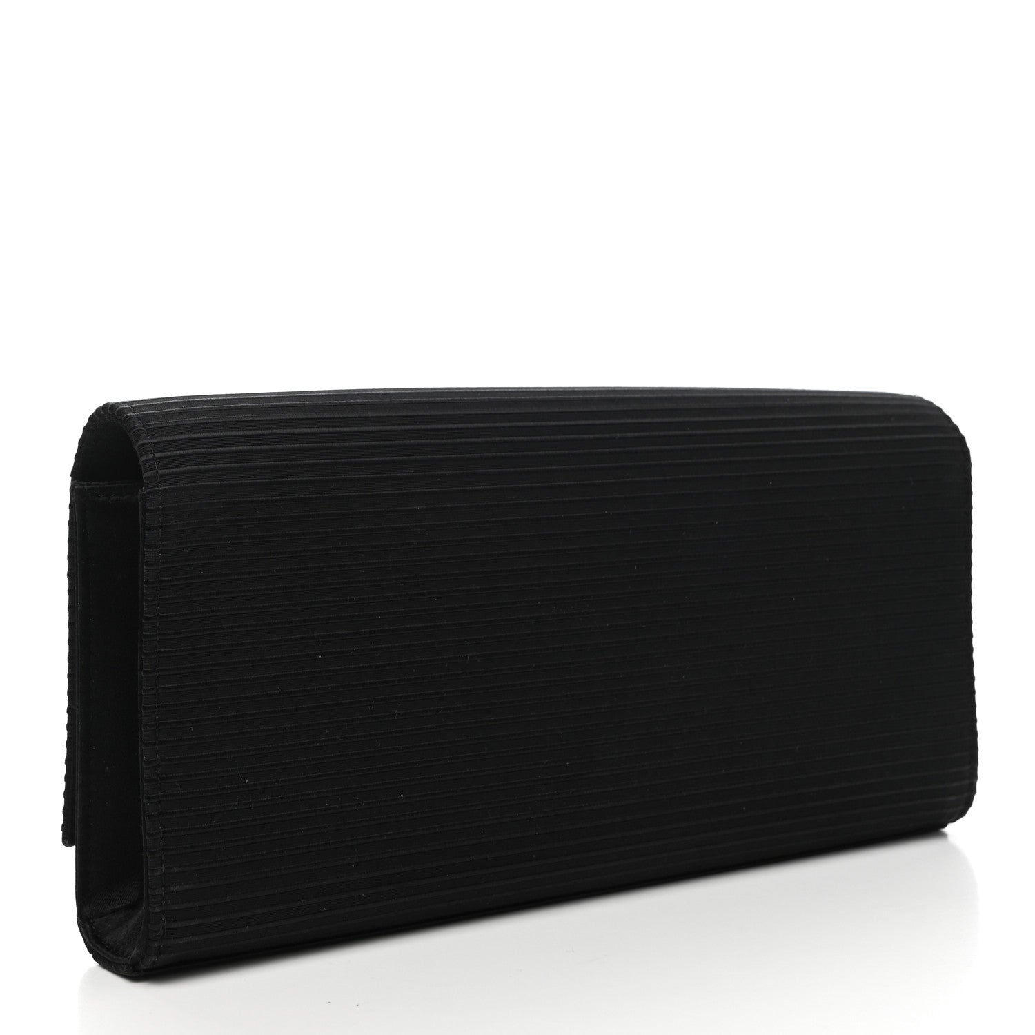 Saint Laurent Satin Monogram Cassandre Clutch Black 3 of 8