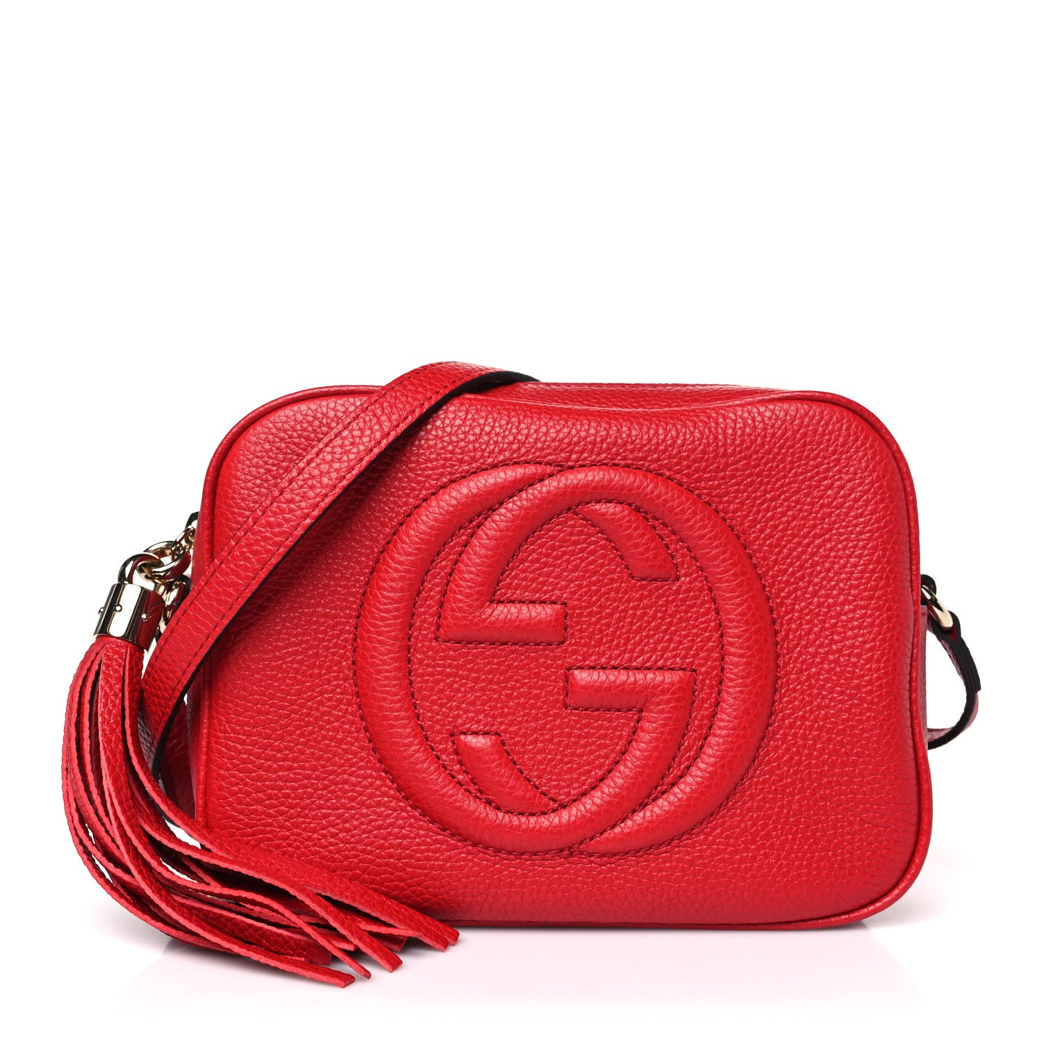 Gucci Pebbled Calfskin Small Soho Disco Bag Tabasco Red 1 of 9