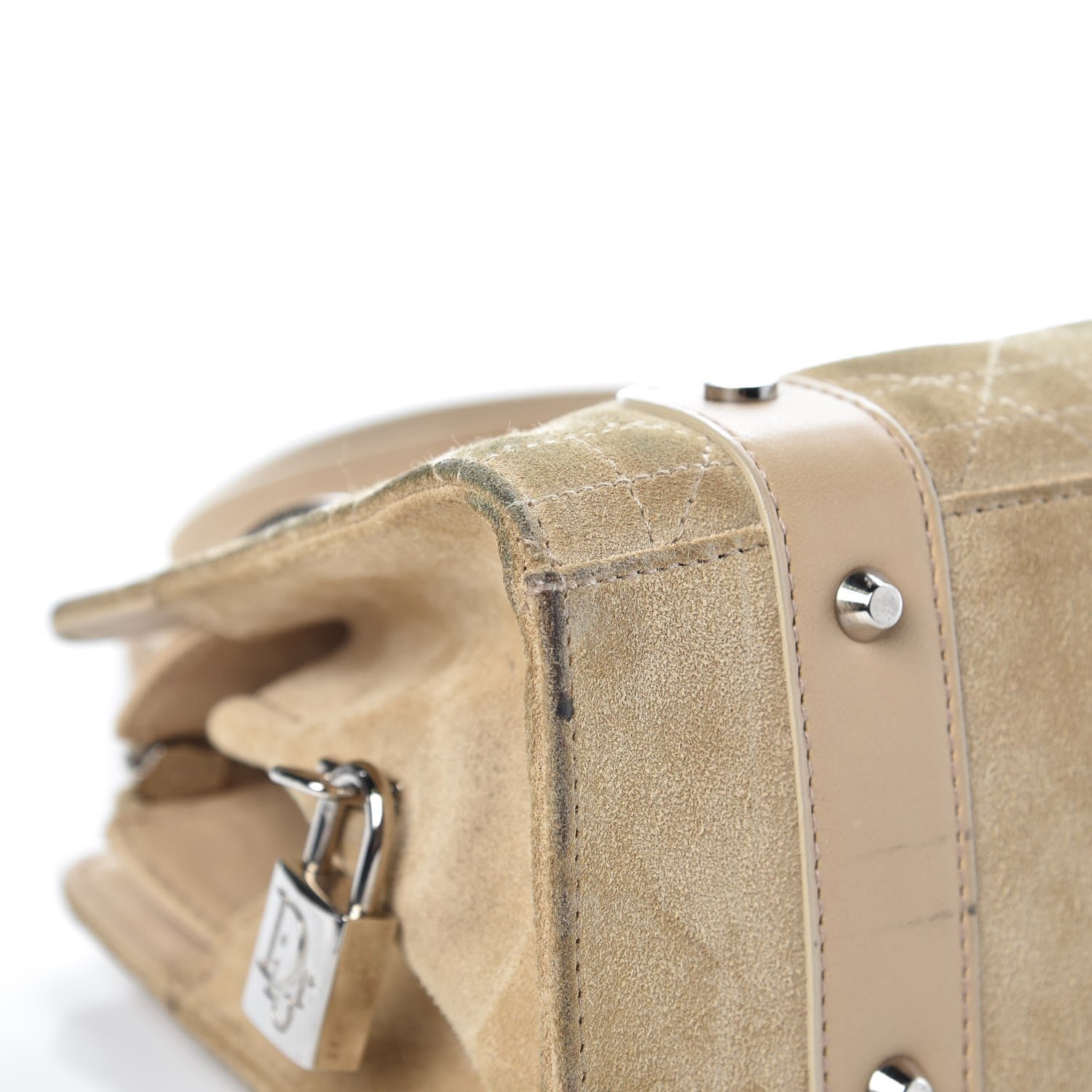 Christian Dior Suede Cannage Stitched East West Lady Dior Beige 19 of 25