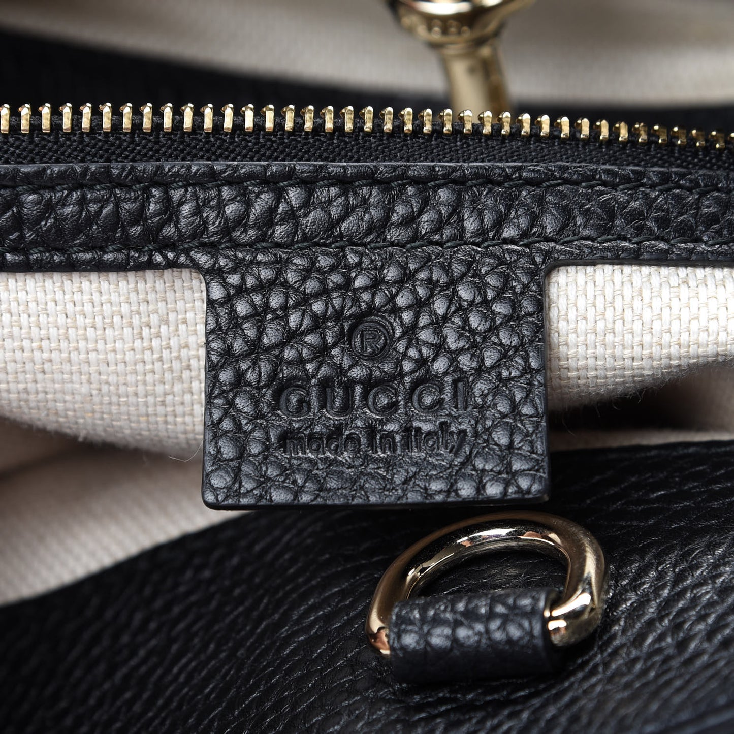 Pebbled Calfskin Medium Soho Chain Shoulder Bag Black
