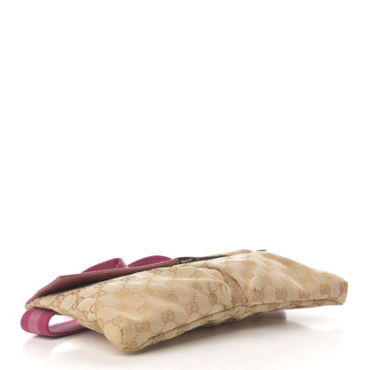 Gucci GG Monogram Web Double Pocket Belt Bag Pink 4 of 11