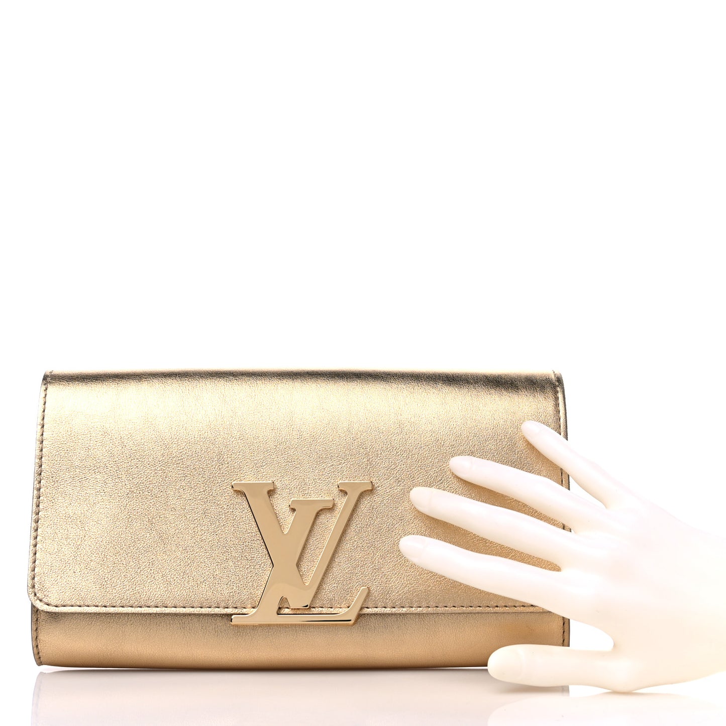 Calfskin Neo Sobe Louise EW Clutch Gold
