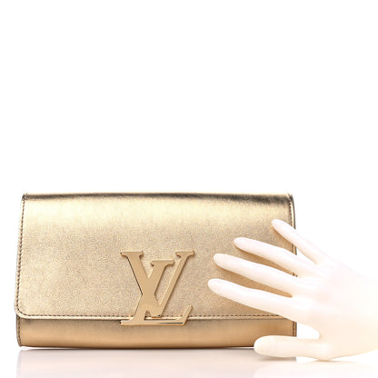 Louis Vuitton Calfskin Neo Sobe Louise EW Clutch Gold 2 of 8