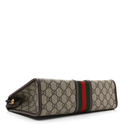 Gucci GG Supreme Monogram Web Ophidia GG Toiletry Case Beige New Acero 4 of 9