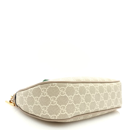 Gucci GG Supreme Monogram Textured Dollar Calfskin Web Small Ophidia GG Handbag Beige Mystic White Oatmeal 4 of 8