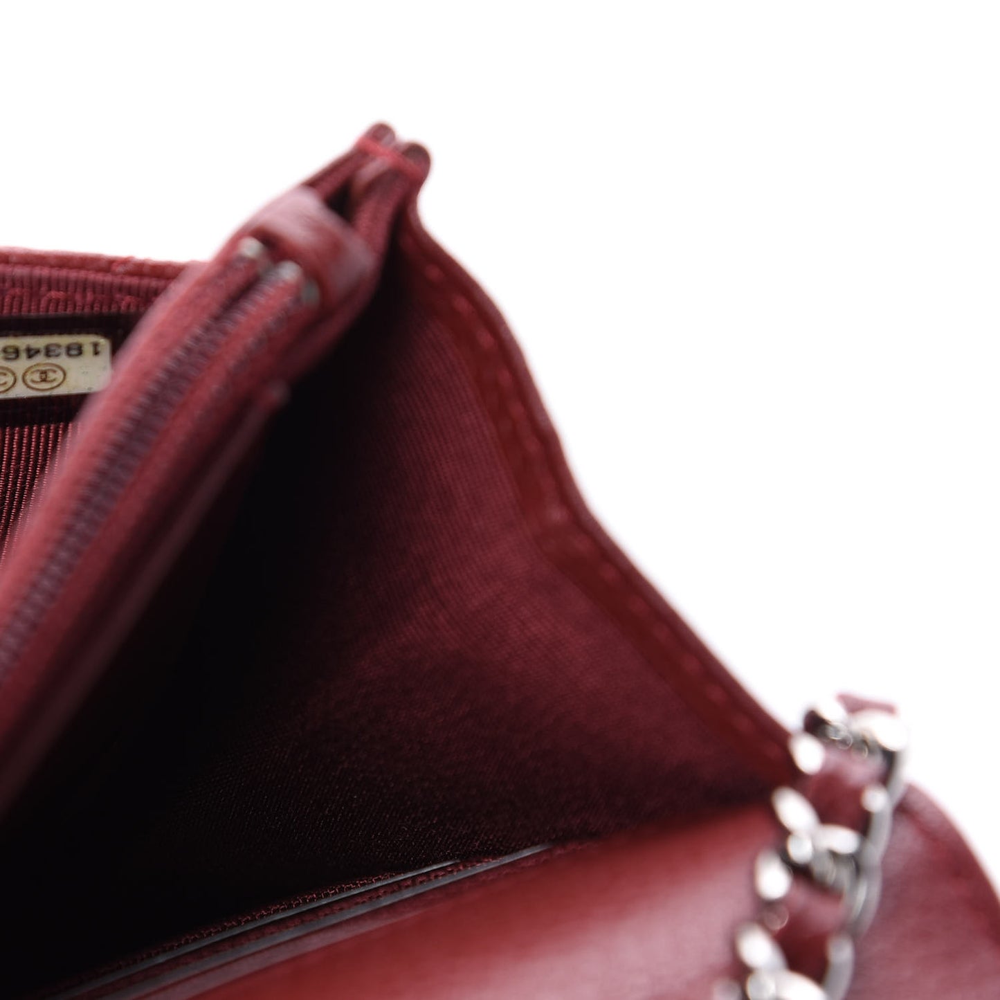 Caviar Quilted Wallet On Chain WOC Red