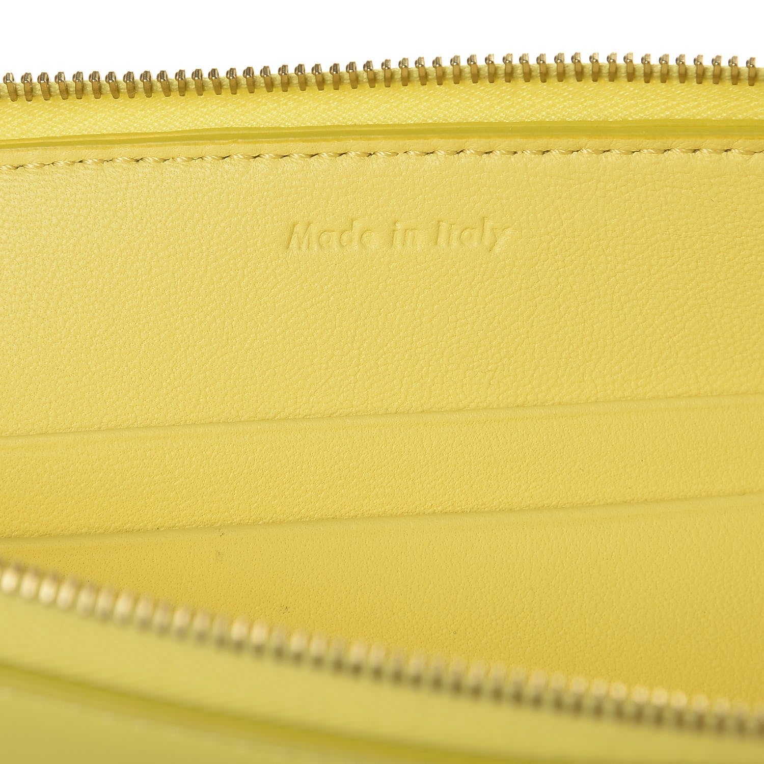 Celine Lambskin Bi-Color Solo Clutch Pouch Fluo Yellow Grey 6 of 8