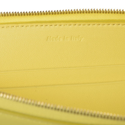Celine Lambskin Bi-Color Solo Clutch Pouch Fluo Yellow Grey 6 of 8