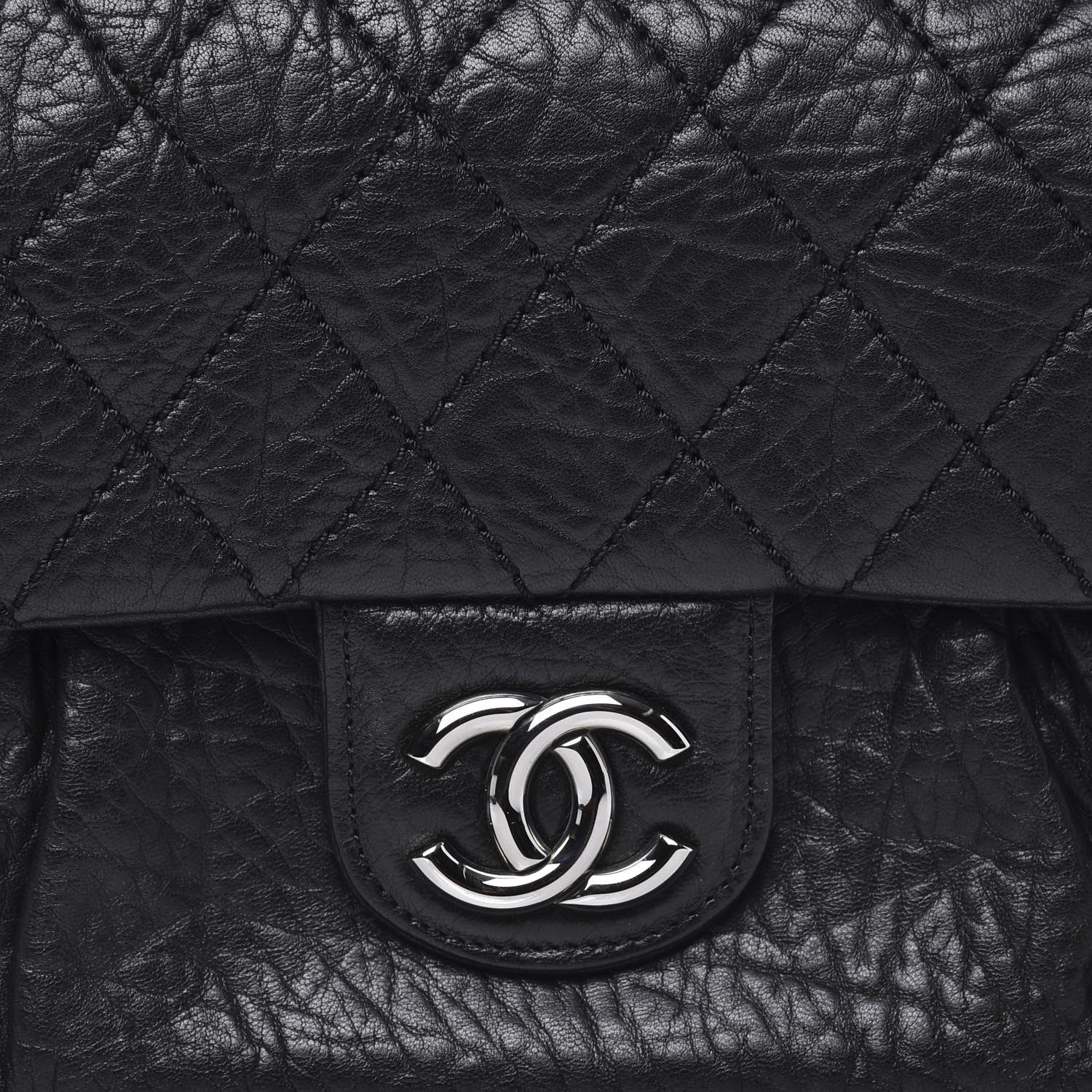 Chanel Distressed Lambskin Lady Braid Flap Black 9 of 10