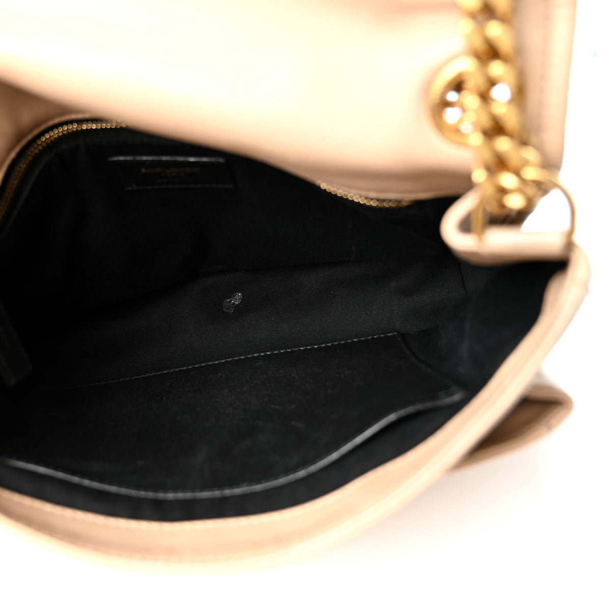 Lambskin Matelasse Monogram Medium Niki Chain Satchel Dark Beige