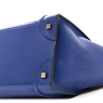 Celine Drummed Calfskin Mini Luggage Indigo 10 of 13