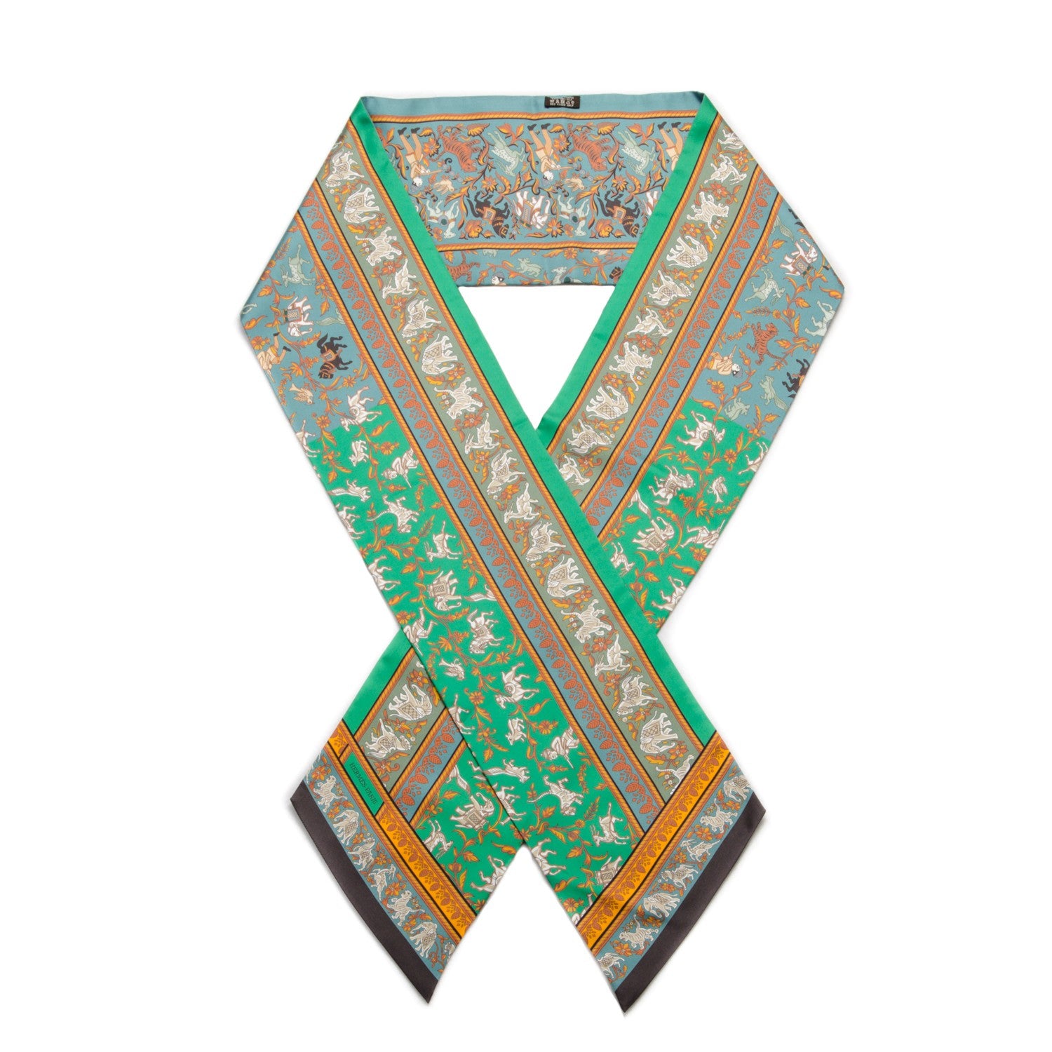 Hermes Silk Chasse En Inde Maxi Twilly 1 of 7
