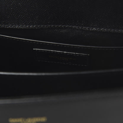 Saint Laurent Grain de Poudre Medium Classic Monogram Cassandra Top Handle Black 10 of 11