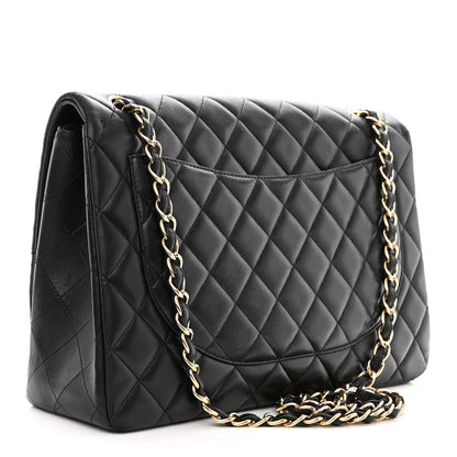 Chanel Lambskin Quilted Maxi Single Flap Black 3 of 13