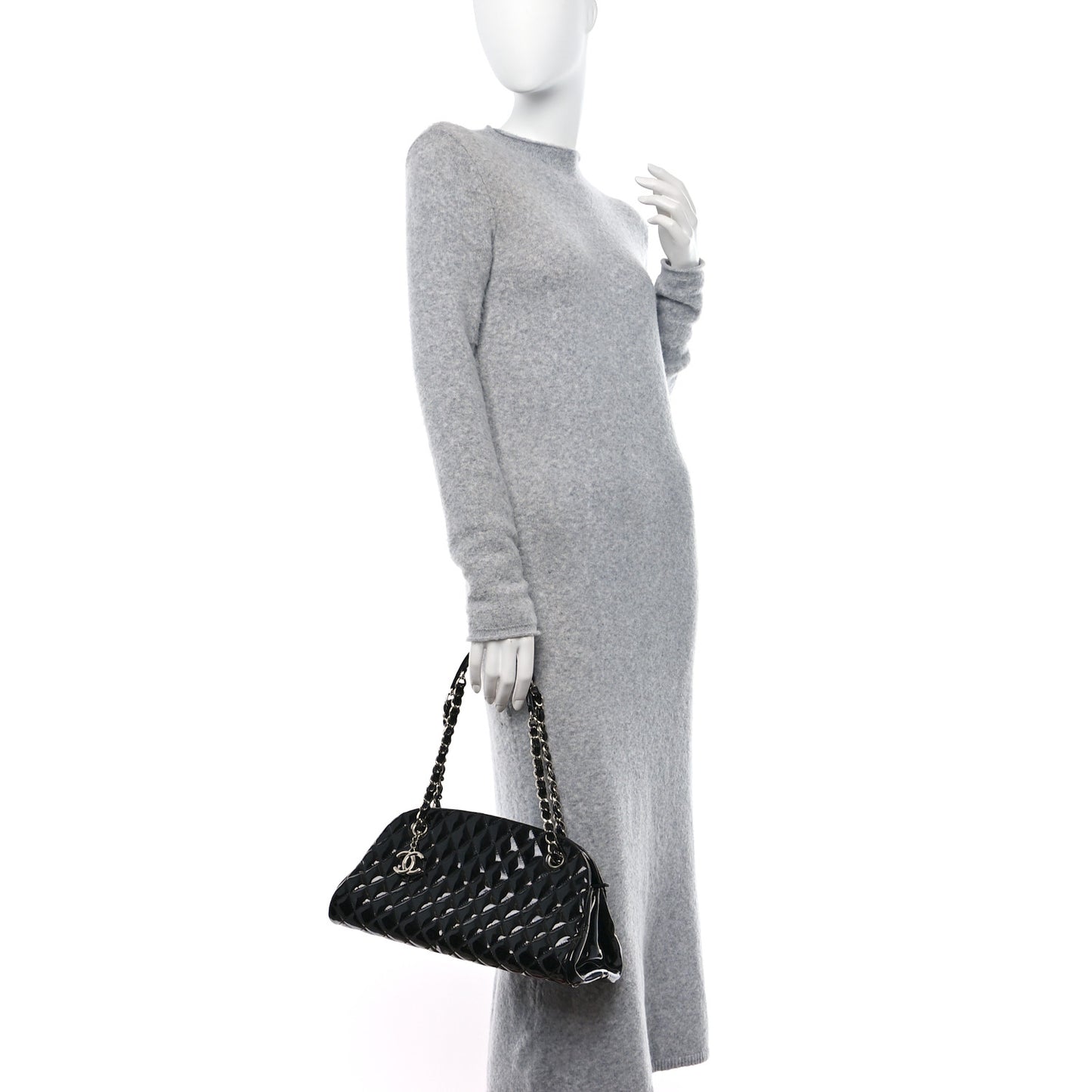 Patent Quilted Medium Just Mademoiselle Black