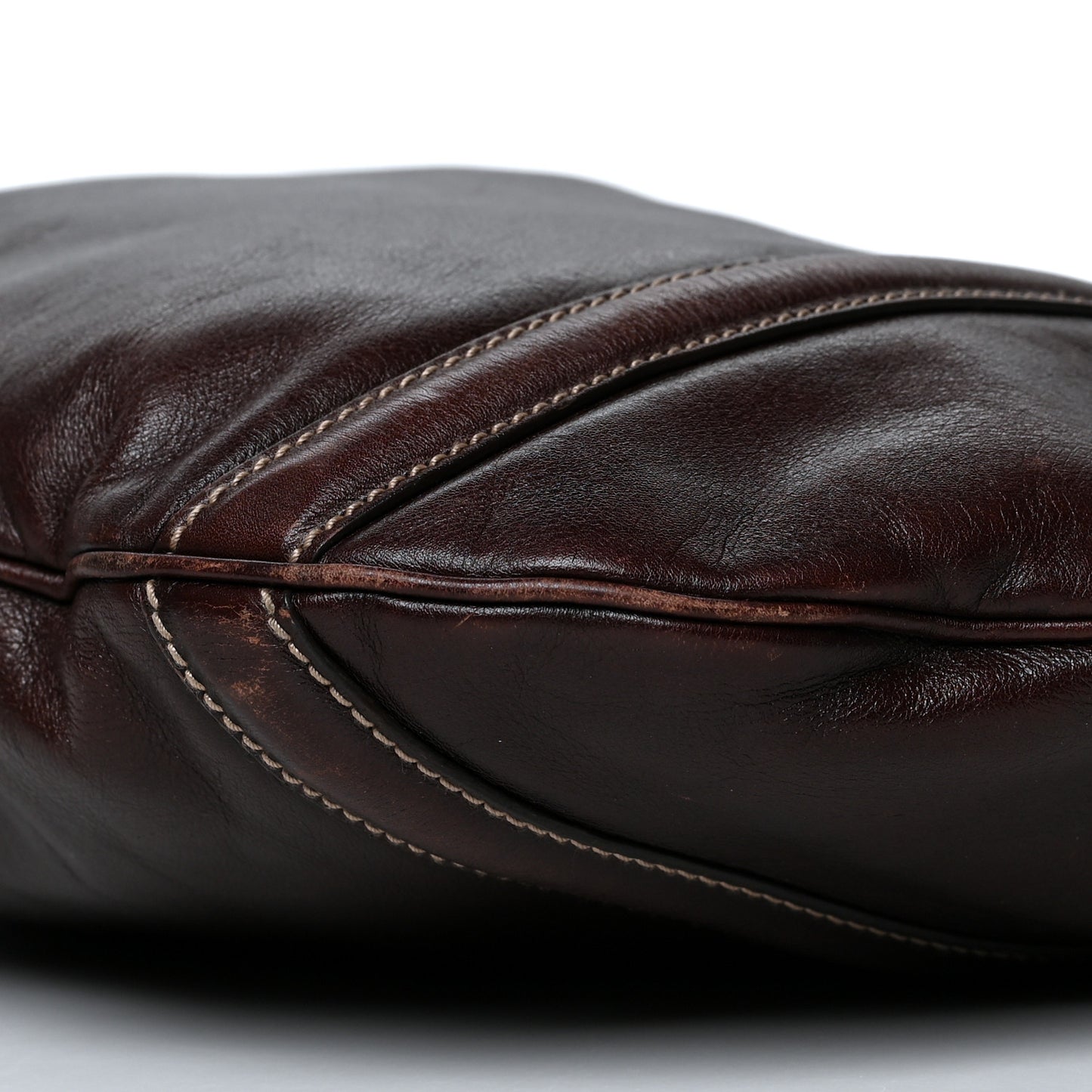 Calfskin Medium Britt Tote Dark Brown