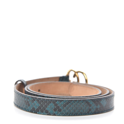 Gucci Snakeskin Double G 20mm Belt 90 36 Green 2 of 8