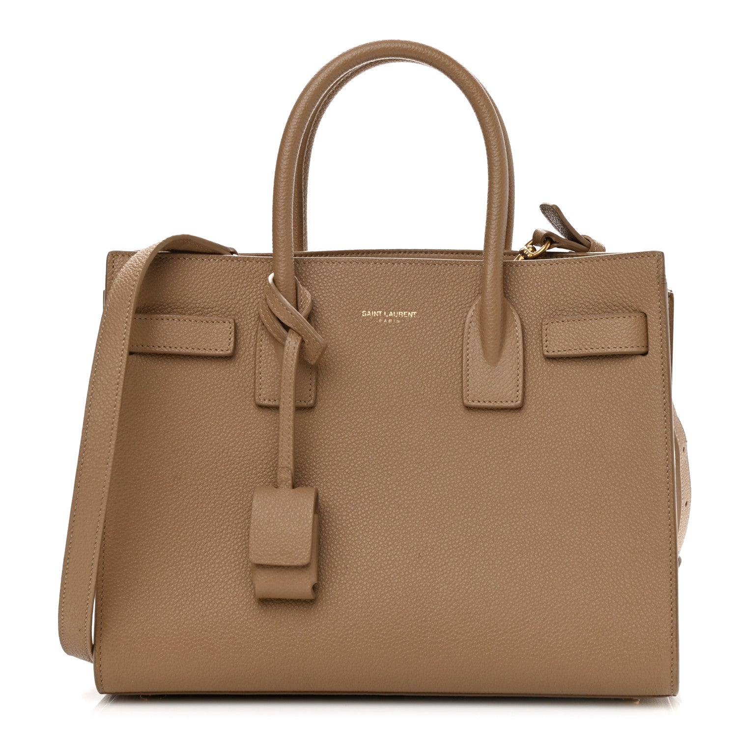 Saint Laurent Grained Calfskin Baby Sac De Jour Taupe 1 of 16
