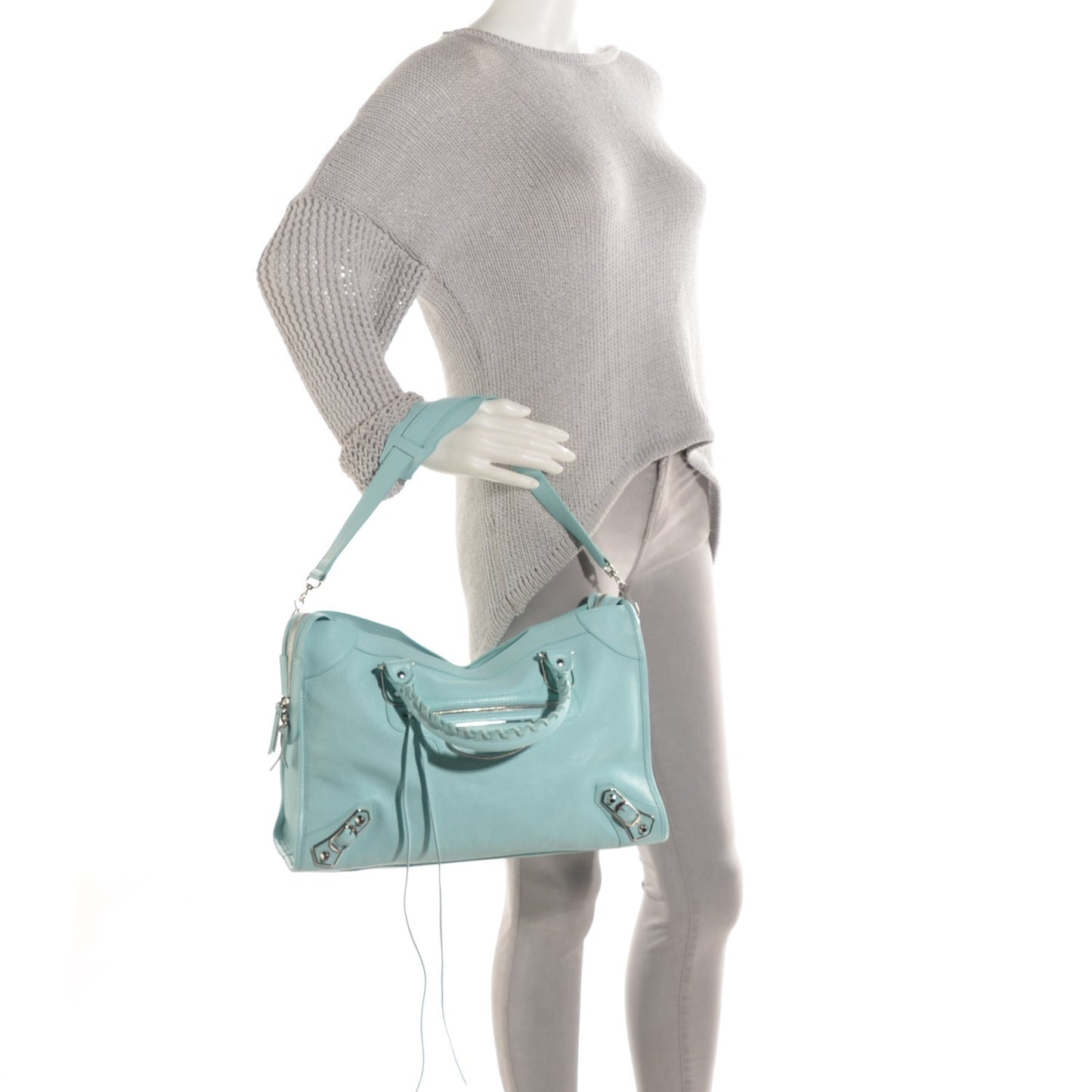 Chevre Silver Metallic Edge Hardware City Bleu Maldives