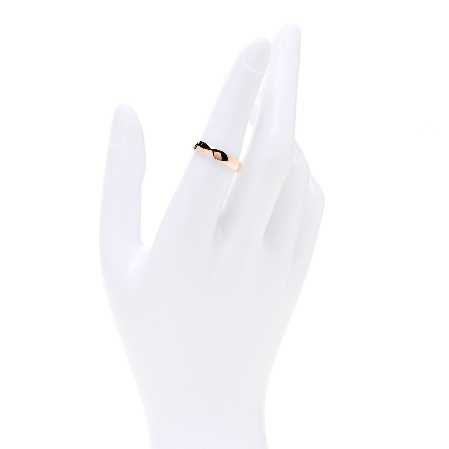 Hermes 18K Rose Gold Diamond Ever Herakles Wedding Band Ring 53 6.5 2 of 5