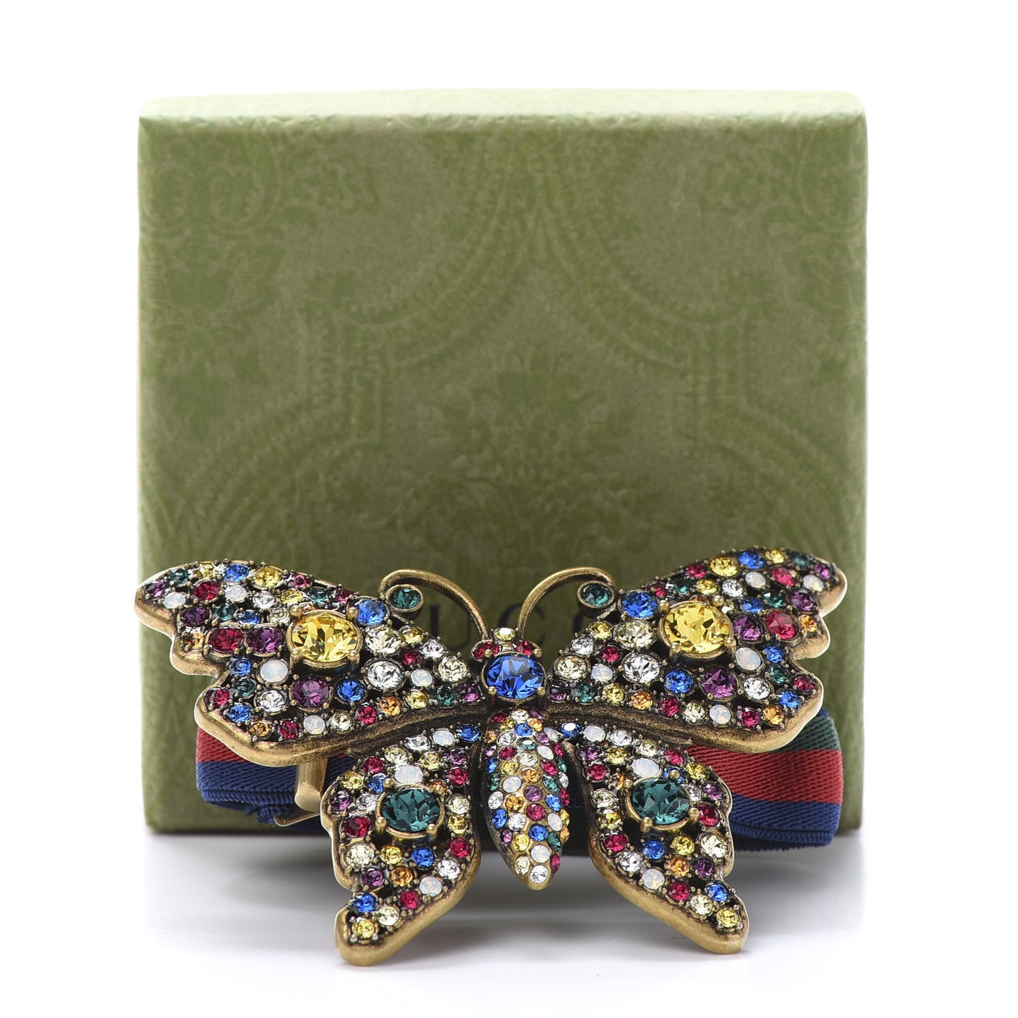 Web Crystal Butterfly Bracelet Multicolor