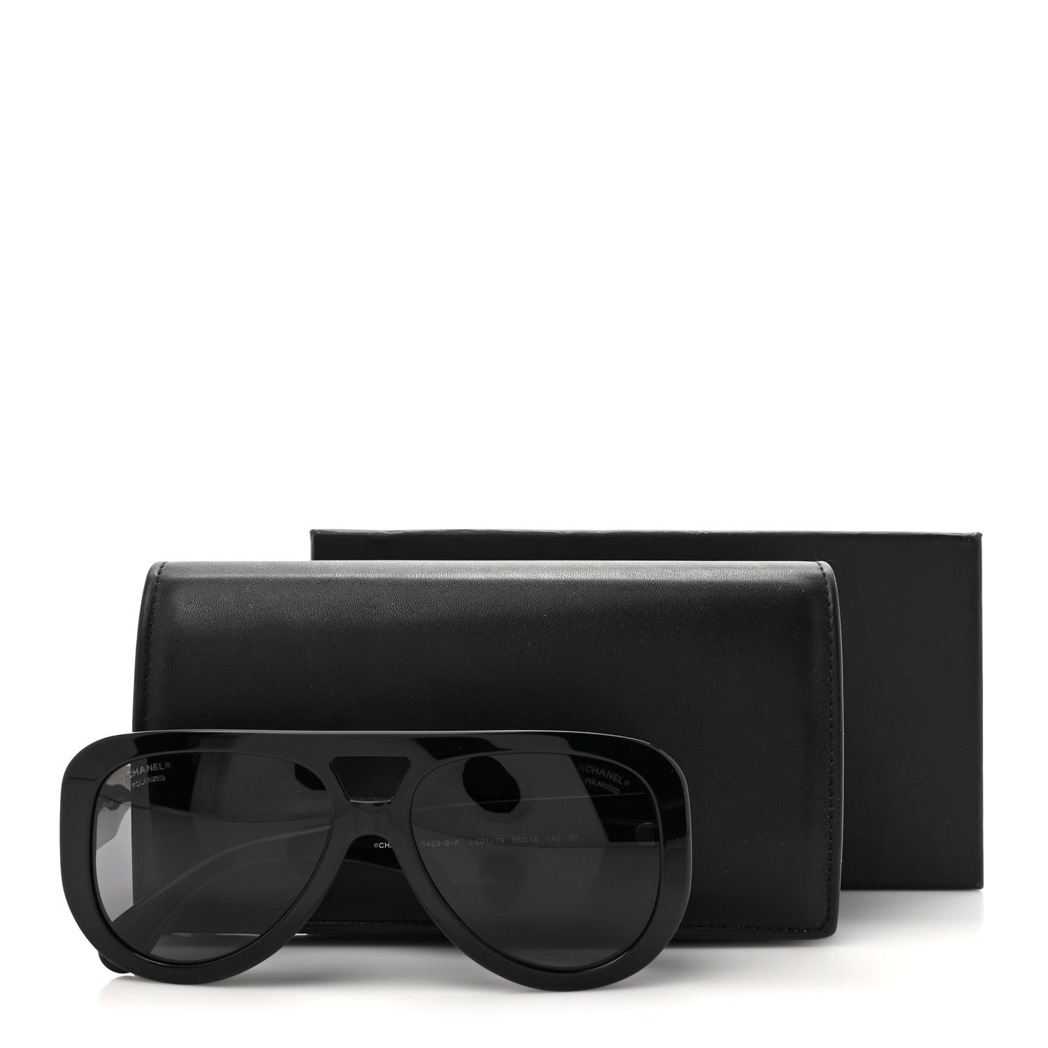 Chanel Resin Polarized Sunglasses 5423-B-A Black 8 of 8