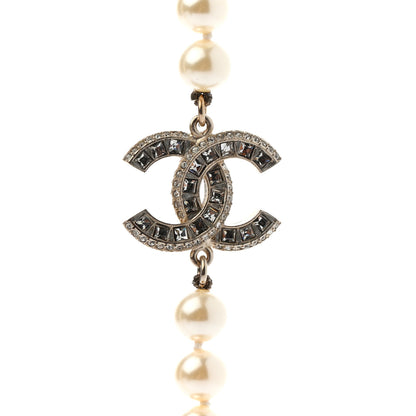 Chanel Pearl CC Long Necklace Light Gold 4 of 5