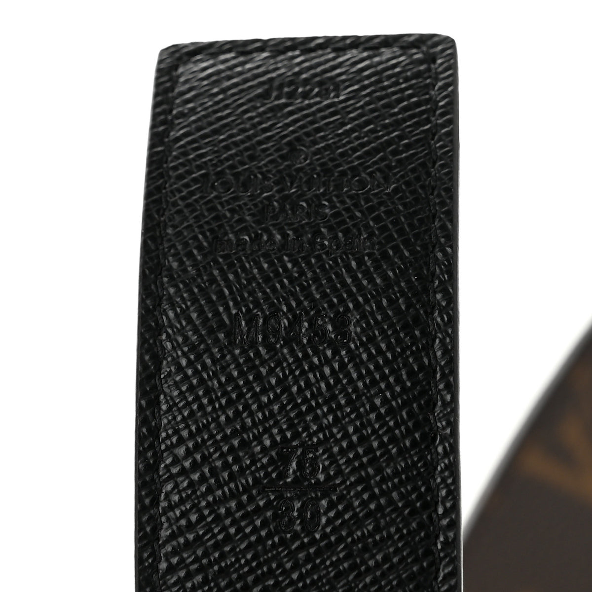 Calfskin Monogram 30mm LV Initiales Reversible Belt 75 30 Black