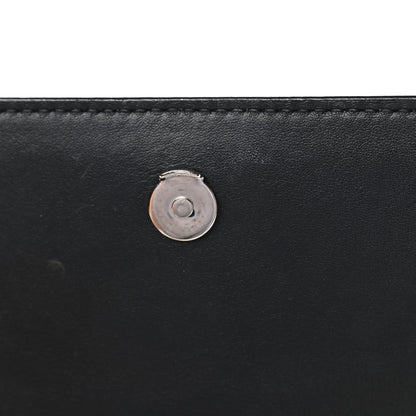 Saint Laurent Calfskin Lizard Embossed Monogram Sunset Chain Wallet Black 12 of 13