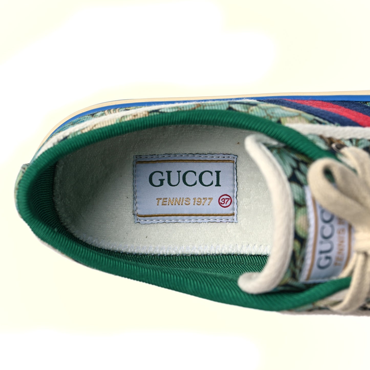 X LIBERTY OF LONDON Canvas Web Floral Print Womens 1977 Tennis Sneakers 37 Carta Acquamarine Navy Mystic White